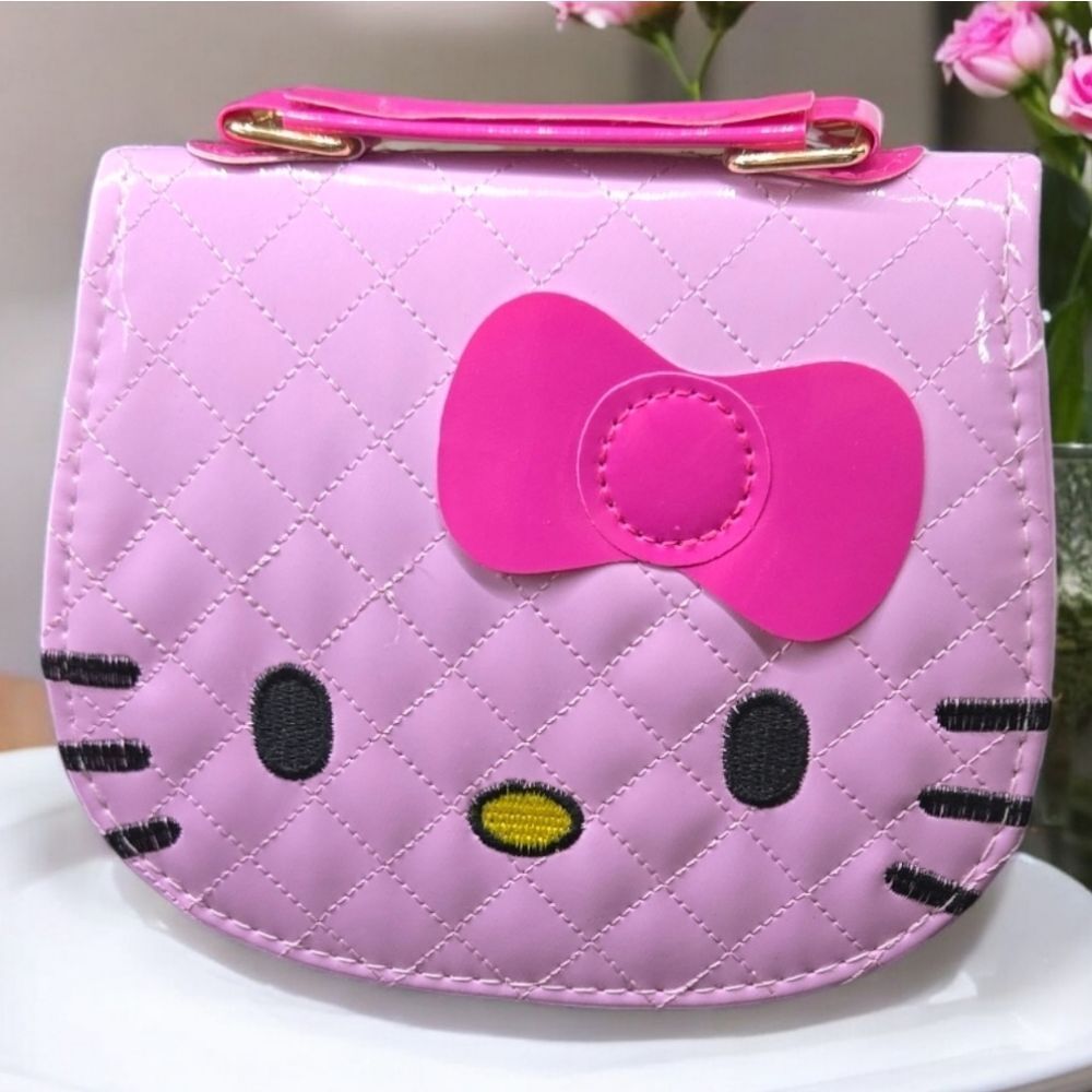 Hello Kitty Bright Pink Patent Crossbody Bag Hot Pink Bow Sanrio Kawaii Barbie